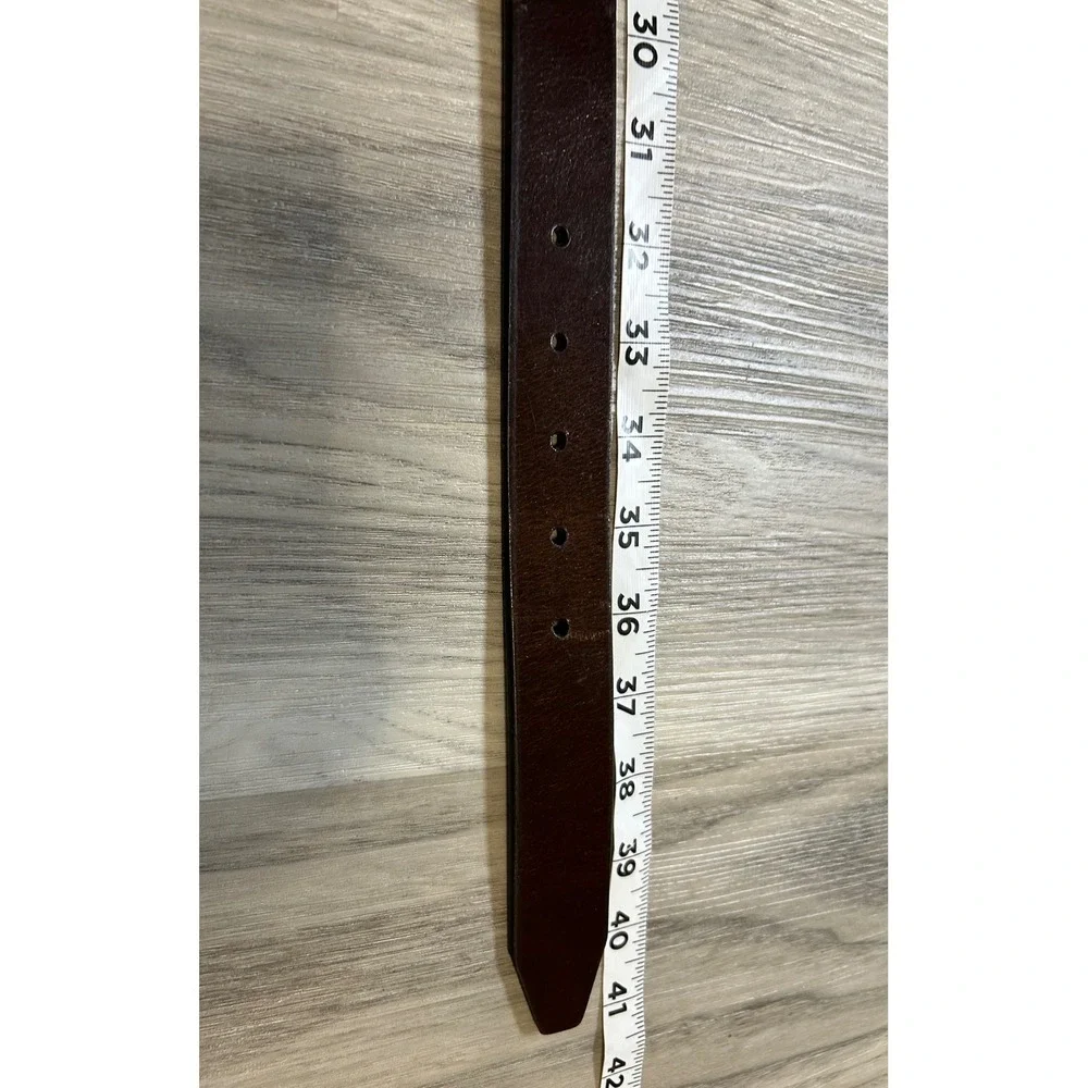 Johnston & Murphy Mens Brown Leather Dress Belt 32 Made in USA